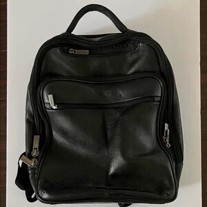 Kenneth Cole Black Leather Backpack